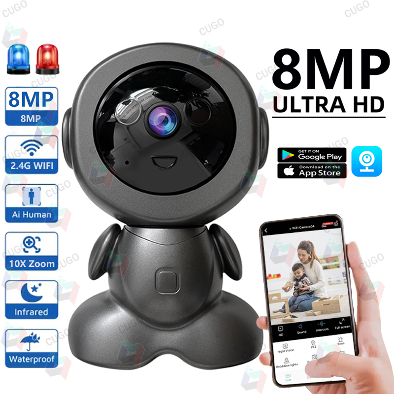 8MP 와이파이 감시 로봇 카메라 PTZ 보안 베이비  - Home Security Robots 리뷰 및 가격