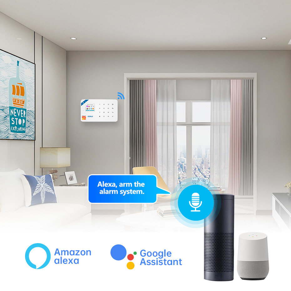 KERUI 보안 경보 시스템 키트 W184 4G WIF - Sim Gsm Alarm 리뷰 및 가격