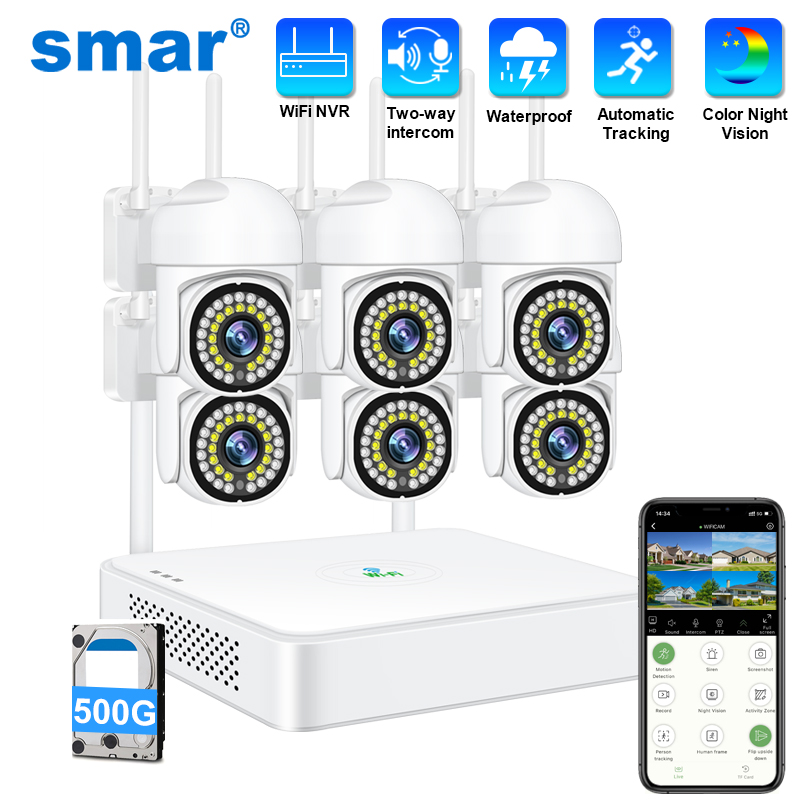Smar 3MP 무선 CCTV 보안 카메라 시스템 PT - Home Security Items 리뷰 및 가격